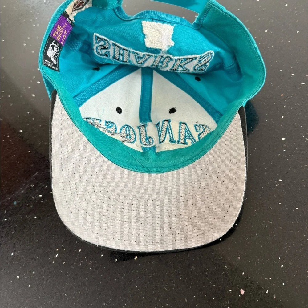 Vintage Starter San Jose Sharks NHL Teal and Black Cap